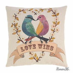 2- "Love Wins" Zippered Pillow Covers